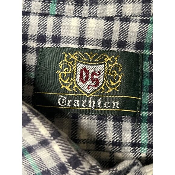 VNT OS Trachten Men XXL EU45/46  Flannel Cotton Navy Green Western Rustic Alpine - Picture 16 of 16